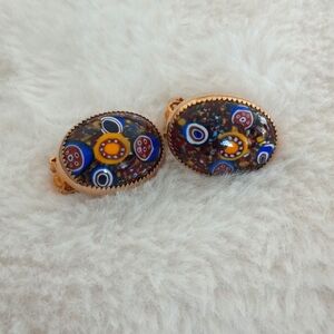 Vintage Cloisonne clips